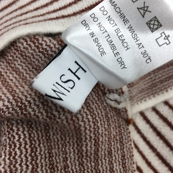 CHICWISH Sweater Lie in Caramel Fields Knit Cape Striped Cozy Blogger Favorite - Picture 8 of 13